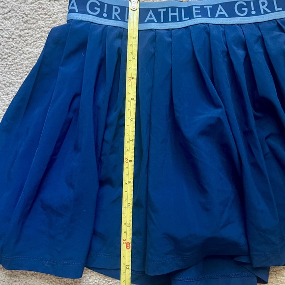 EUC Athleta Girl pleated tennis skort skirt navy blue  XL with two ball pockets - Picture 7 of 8